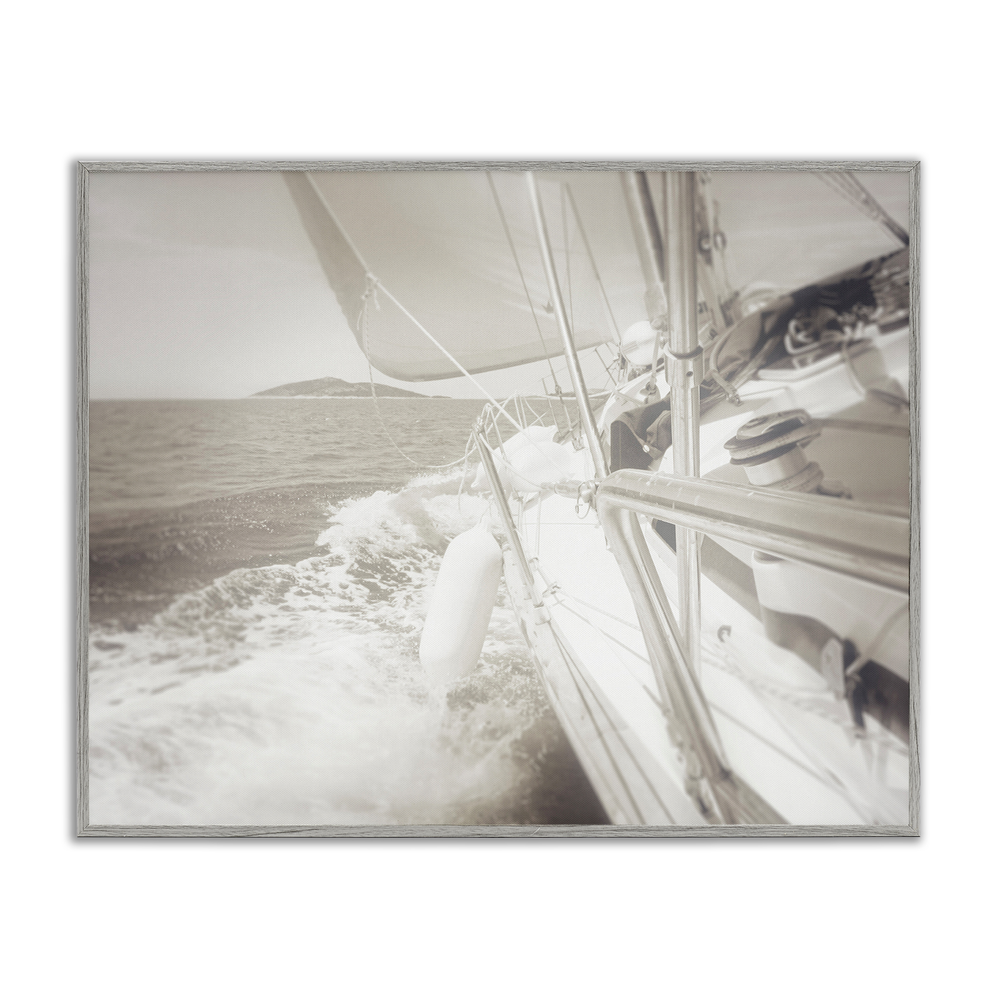 Stupell Industries Splashing Boat Bow Transportation Photography Gray Framed Art Print Wall Art, 30 x 24