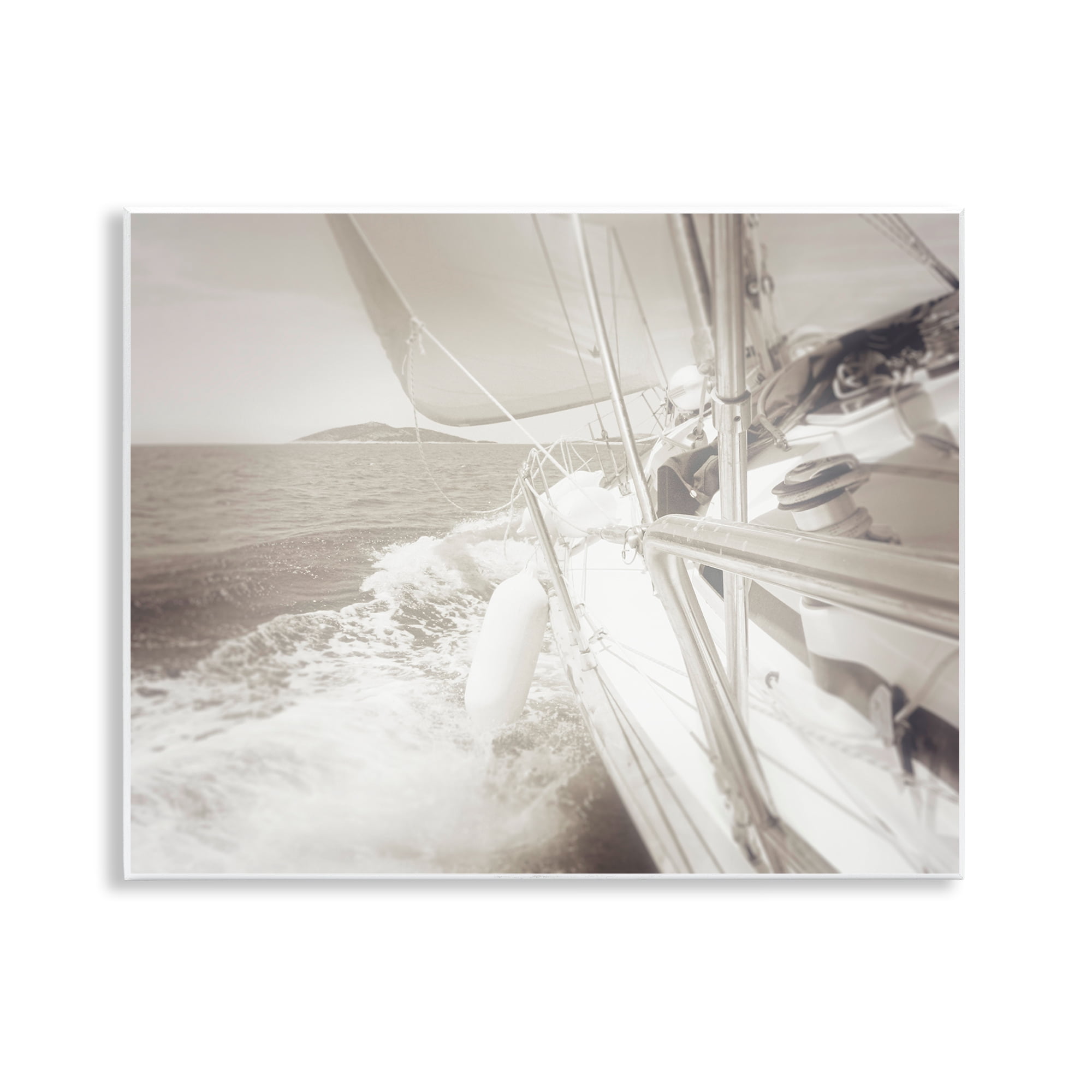 Stupell Industries Splashing Boat Bow Transportation Photography Unframed Art Print Wall Art, 14 x 11