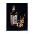 thumbnail image 1 of Stupell Industries Splashing Liqueur Glam Whiskey Bottle Graphic Art Black Framed Art Print Wall Art, Design by Ziwei Li, 1 of 7