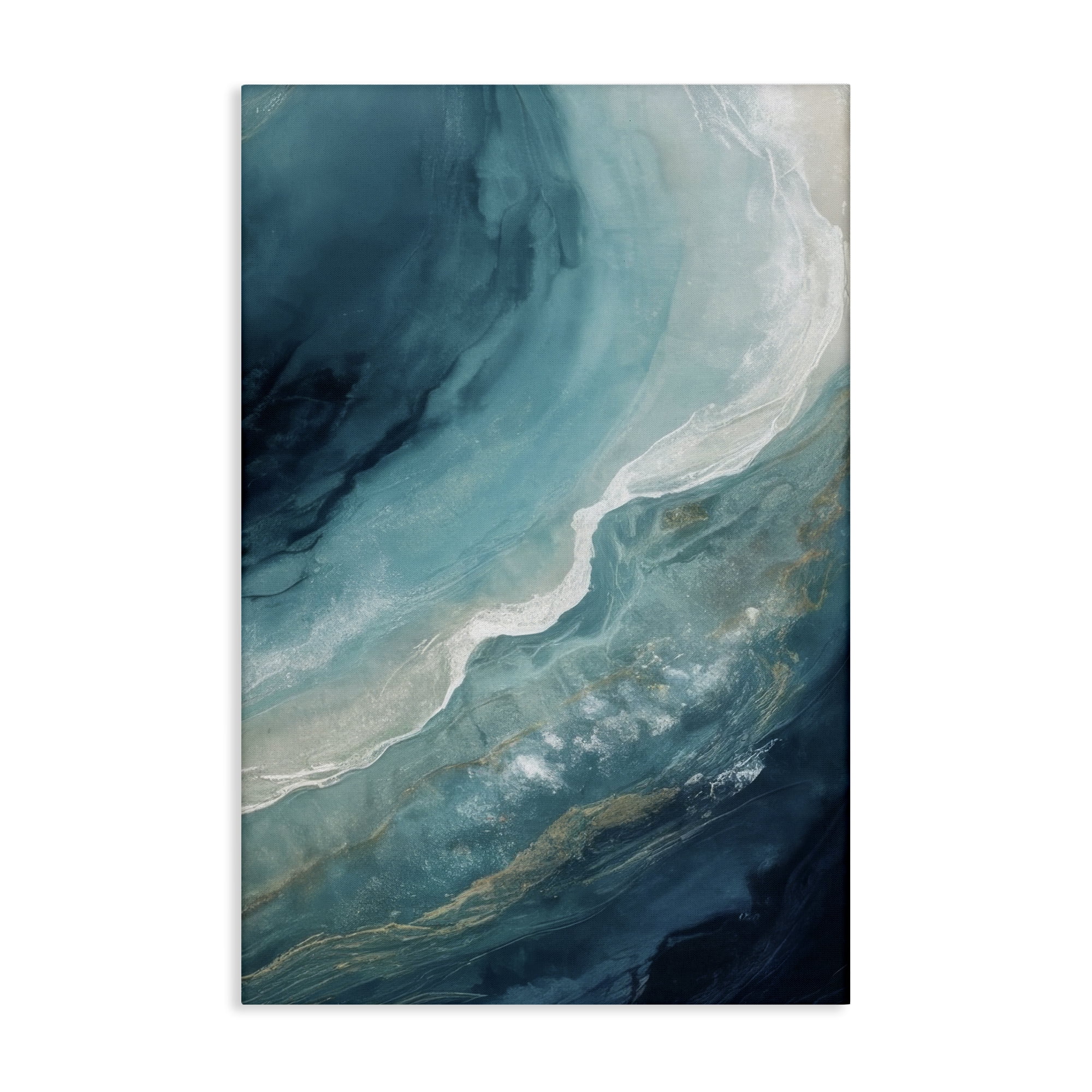 Stupell Industries Splashing Marine Currents Coastal Painting Gallery Wrapped Canvas Art Print Wall Art, 20 x 30