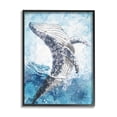 thumbnail image 1 of Stupell Industries Splashing Marine Whale Animals & Insects Painting Black Framed Art Print Wall Art, 11 x 14, 1 of 9