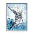 thumbnail image 1 of Stupell Industries Splashing Marine Whale Animals & Insects Painting Gray Framed Art Print Wall Art, 24 x 30, 1 of 9