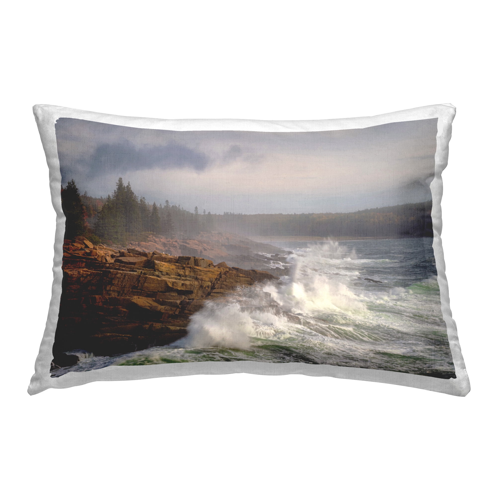Stupell Industries Splashing Ocean Waves Decorative Printed Throw Pillow Design by Danny Head