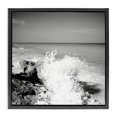 thumbnail image 1 of Stupell Industries Coastal Splashing Rough Waters Black Floating Frame Canvas Art, 18 x 18, by Susan Bryant, 1 of 8