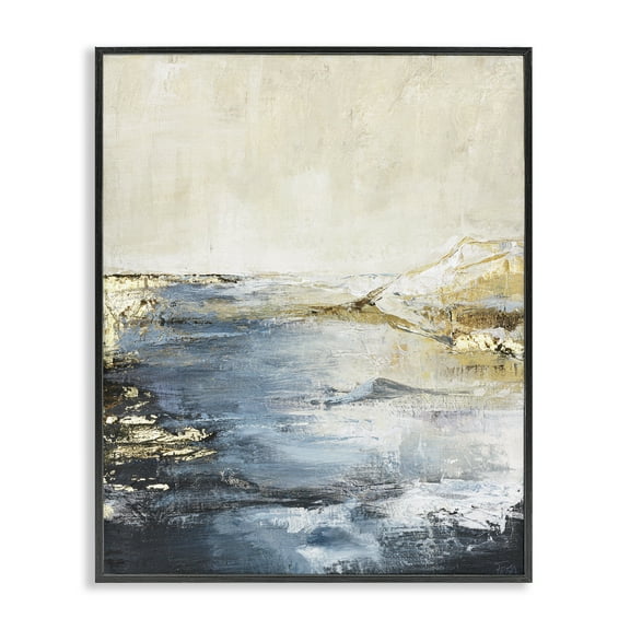 Stupell Industries Splashing Sea Spray Landscape & Nature Painting Black Framed Art Print Wall Art, 11 x 14