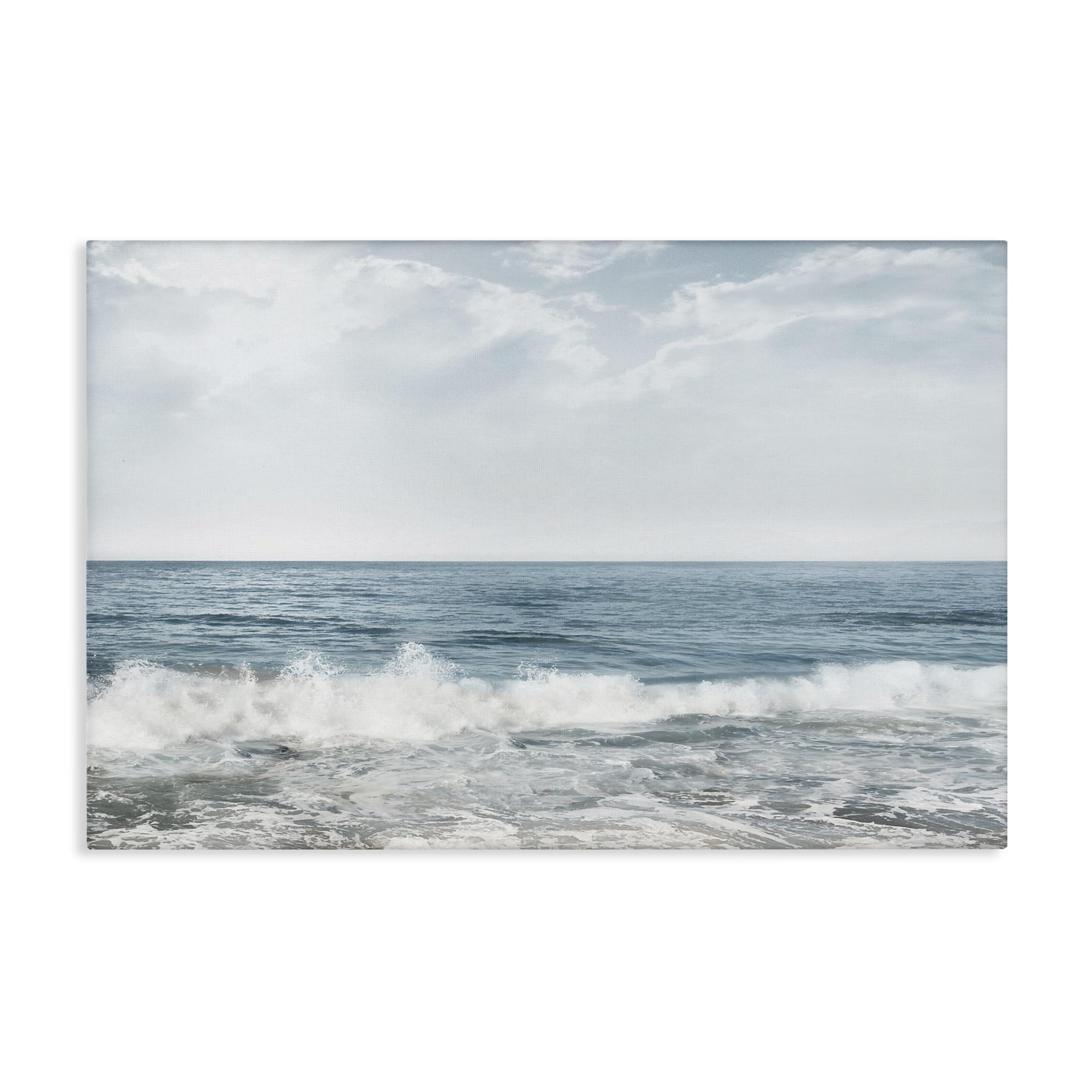 Stupell Industries Splashing Waves Beach Landscape Photography Gallery Wrapped Canvas Art Print Wall Art, 30 x 20