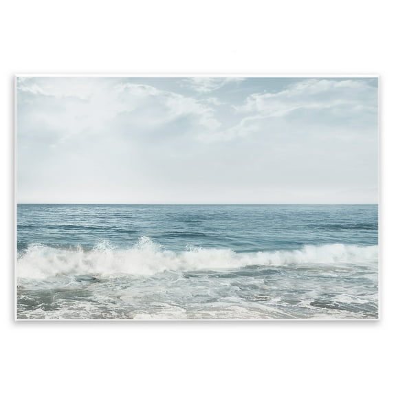 Stupell Industries Splashing Waves Beach Landscape Photography Unframed Art Print Wall Art, 15 x 10