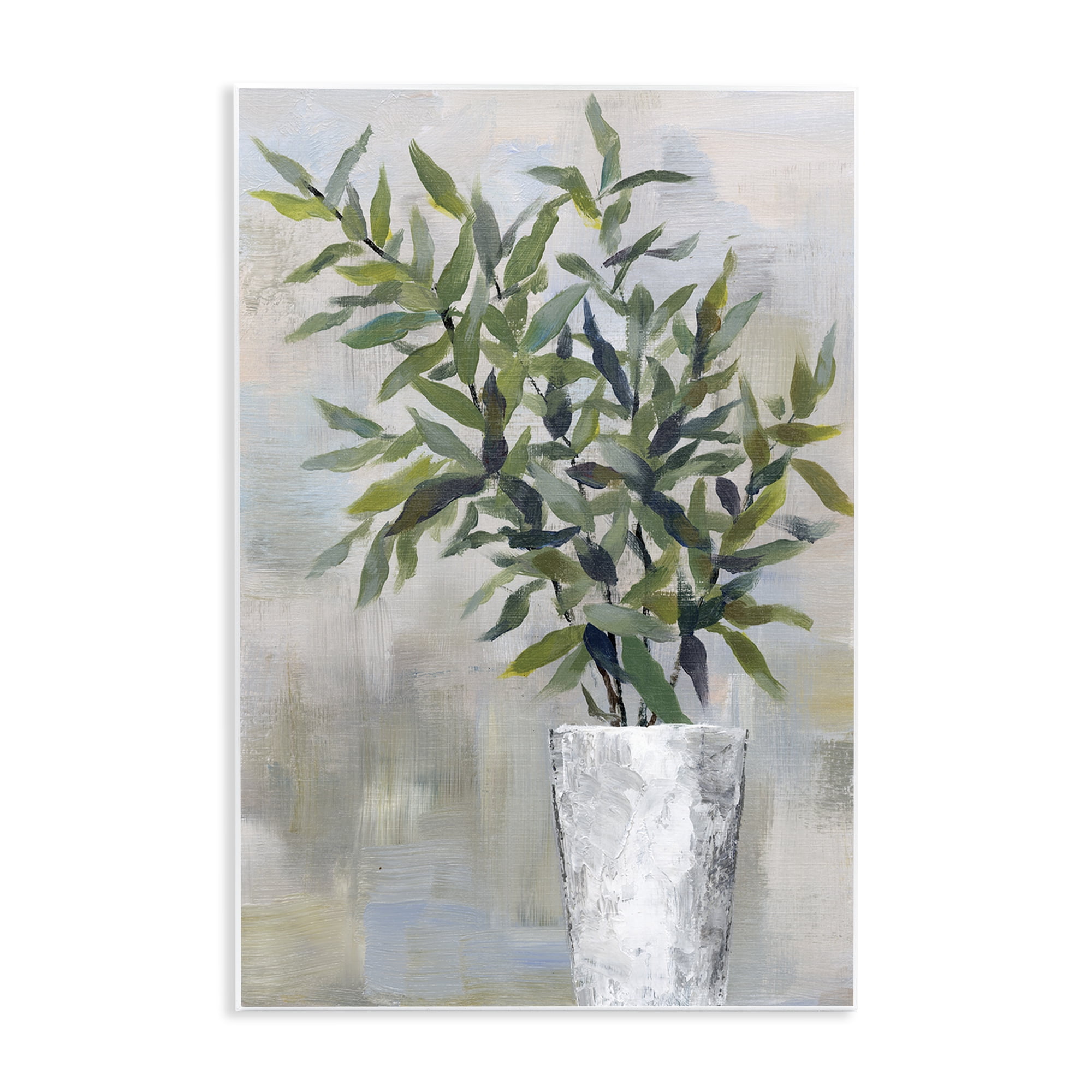 Stupell Industries Splayed Plant Leaves Plants & Flowers Painting Unframed Art Print Wall Art, 13 x 19