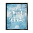 thumbnail image 1 of Stupell Industries Splish Splash Blue Bathroom Water Typography Painting Black Floater Framed Art Print Wall Art, 1 of 6