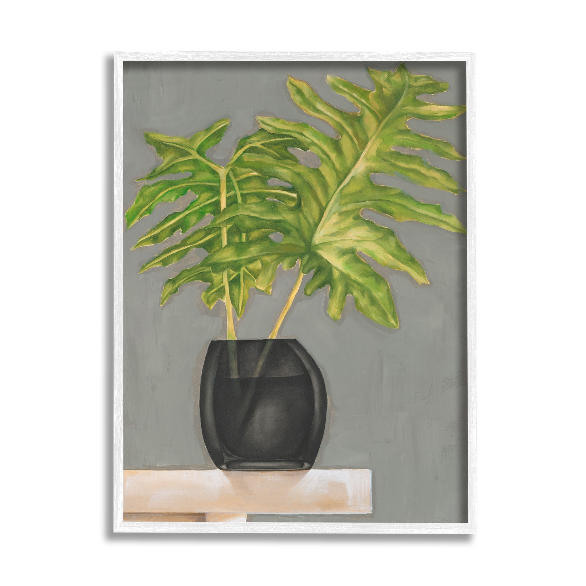 Stupell Industries Split Leaf Palm Pair in Vase Tabletop Painting, 16 x 20, Design by Jennifer Goldberger&nbsp;