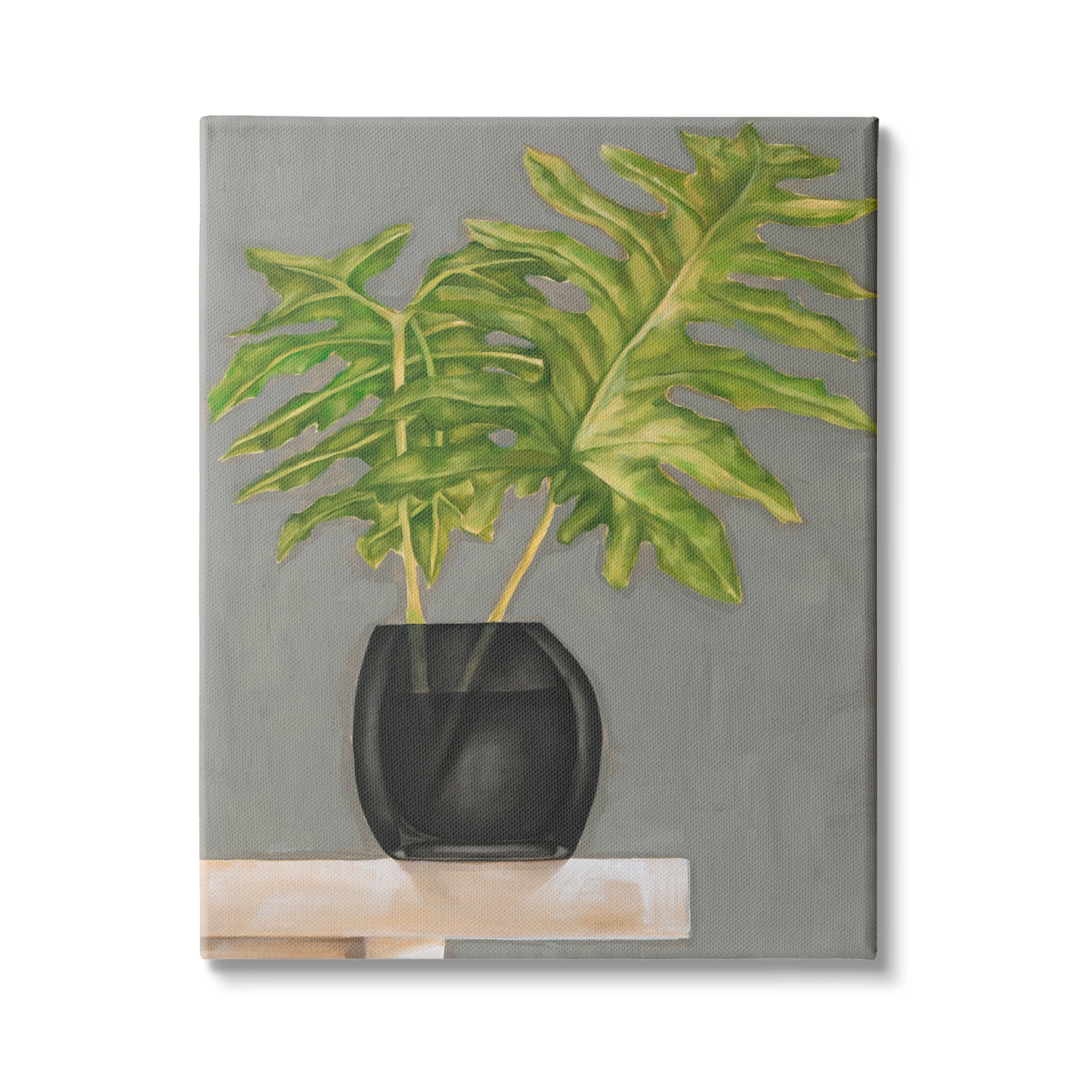 Stupell Industries Split Leaf Palm Pair in Vase Tabletop Painting, 16 x 20, Design by Jennifer Goldberger&nbsp;