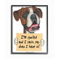 thumbnail image 1 of Stupell Industries Spoiled Boxer Dog Phrase Funny Home Pet Sign Framed Wall Art Design by Danny Gordan, 24" x 30", Black Framed, 1 of 1