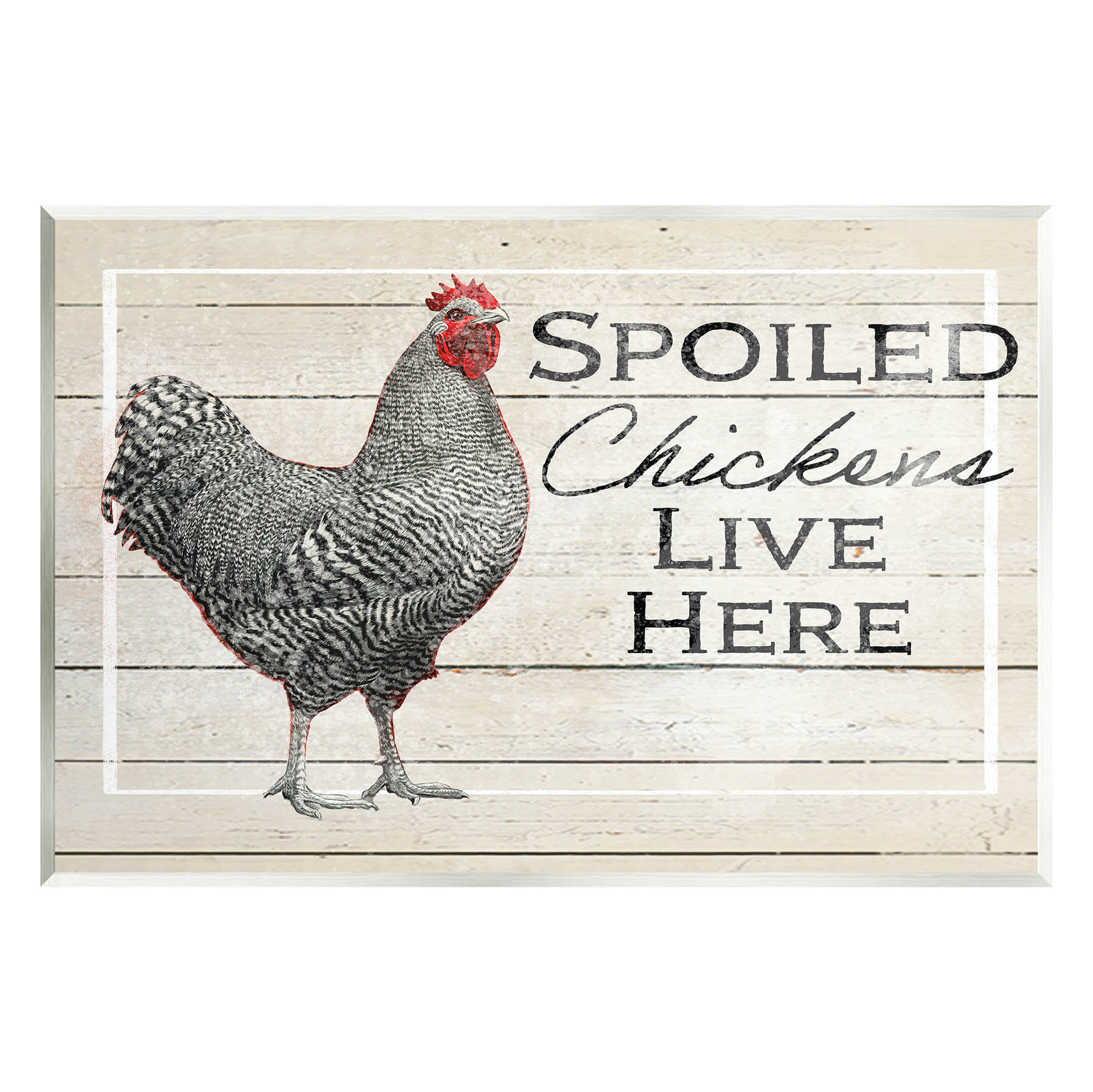 Stupell Industries Spoiled Chickens Live Here Phrase Graphic Art Unframed Art Print Wall Art, Design by The Saturday Evening Post