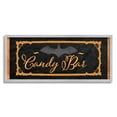 thumbnail image 1 of Stupell Industries Spooky Candy Bar Sign Halloween Bat Orange Black Graphic Art Gray Framed Art Print Wall Art, 30x13, by SD Graphics Studio, 1 of 5