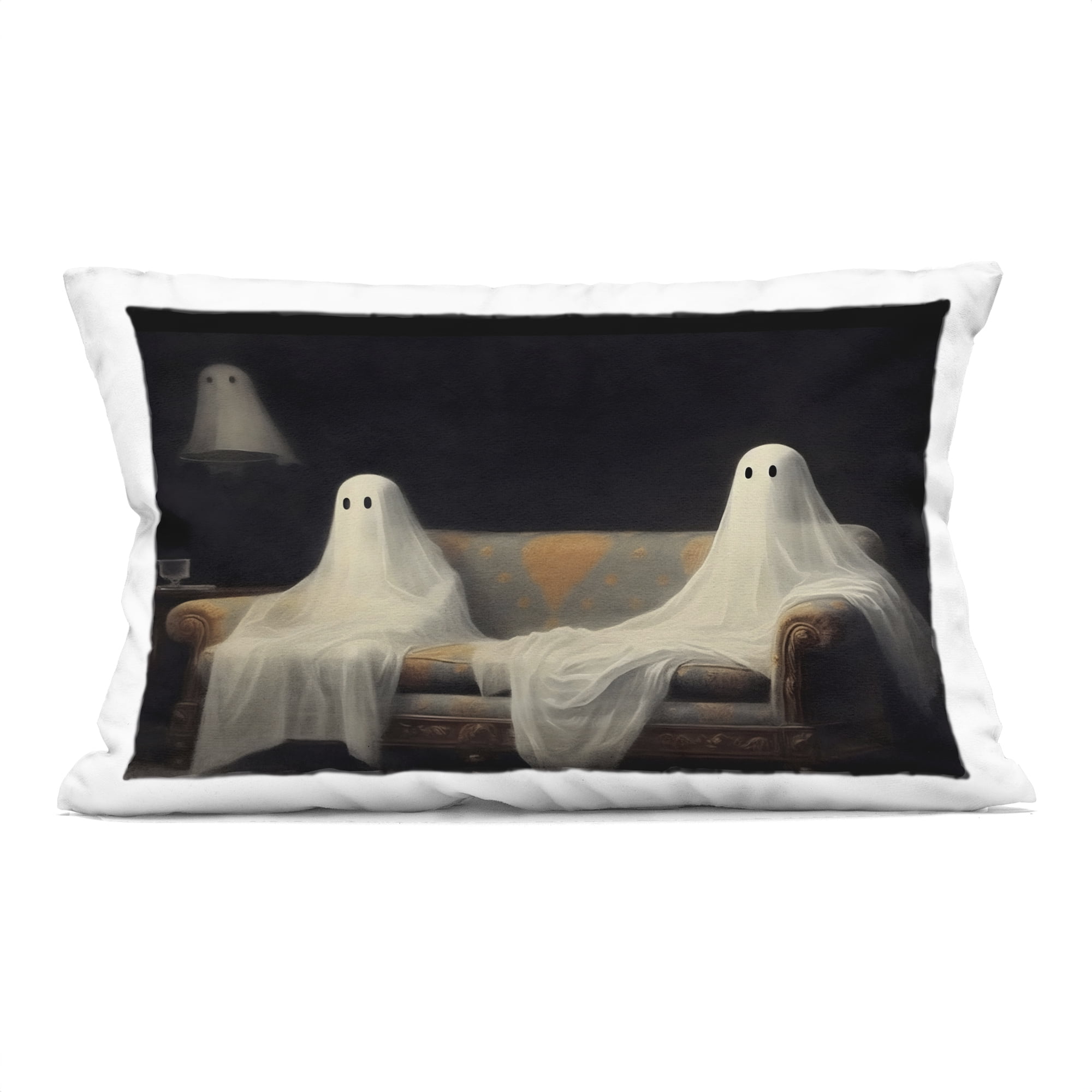 Stupell Industries Spooky Couch Ghost Duo Decorative Printed Throw Pillow, design by LSR Design Studio