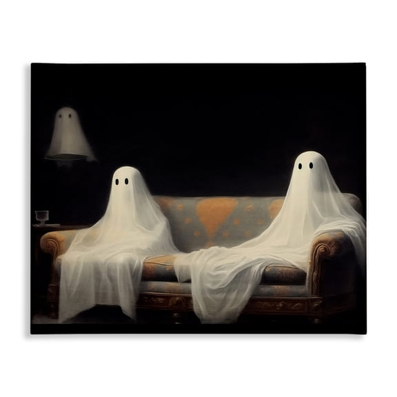 Spooky Couch Ghosts Canvas Art, 20 x 16, Made In USA
