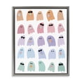 thumbnail image 1 of Stupell Industries Spooky Cute Pastel Ghosts Gray Framed Floater Canvas Wall Art design by Rachel Nieman, 31 x 25, 1 of 9