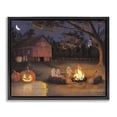 thumbnail image 1 of Stupell Industries Rustic Lodge Spooky Ghosts & Autumn Campfire Black Floating Frame Canvas Art, 21 x 17, by Billy Jacobs, 1 of 8