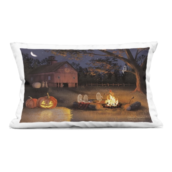 Stupell Industries Spooky Ghosts & Autumn Campfire Decorative Printed Throw Pillow, design by Billy Jacobs