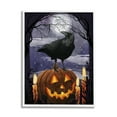 thumbnail image 1 of Stupell Industries Spooky Halloween Night Sky Crow Jack-o'-lantern Full Moon, 11 x 14, Design by Grace Popp, 1 of 7