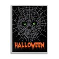 thumbnail image 1 of Stupell Industries Spooky Halloween Spider Web Skull Graphic Art Gray Framed Art Print Wall Art, Design by Linda Birtel, 1 of 7