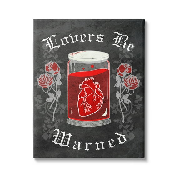 Stupell Industries Spooky Heart In Jar Holiday Painting Gallery Wrapped Canvas Print Wall Art, 16 x 20