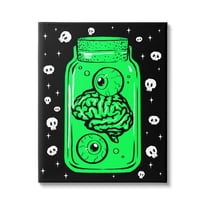 Stupell Industries Spooky Specimen Jar Holiday Painting Gallery Wrapped Canvas Print Wall Art, 16 x 20