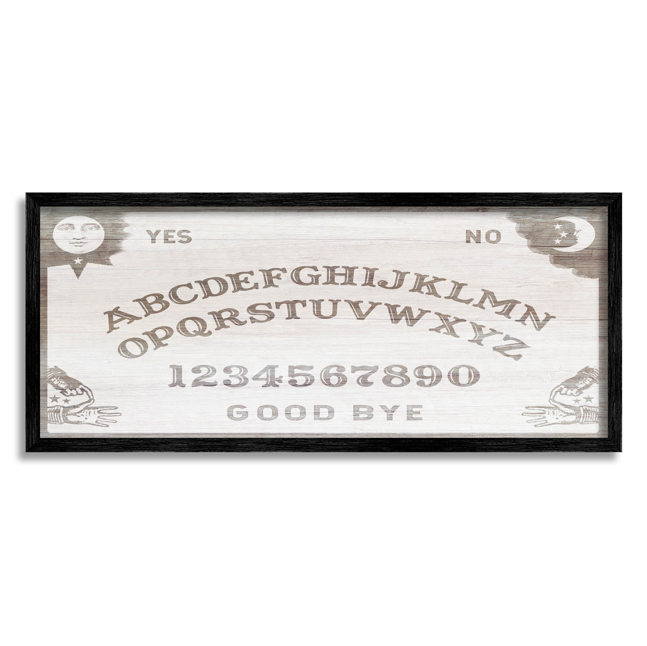Stupell Industries Spooky Vintage Ouija Board Graphic Art Black Framed Art Print Wall Art, Design by Lil' Rue