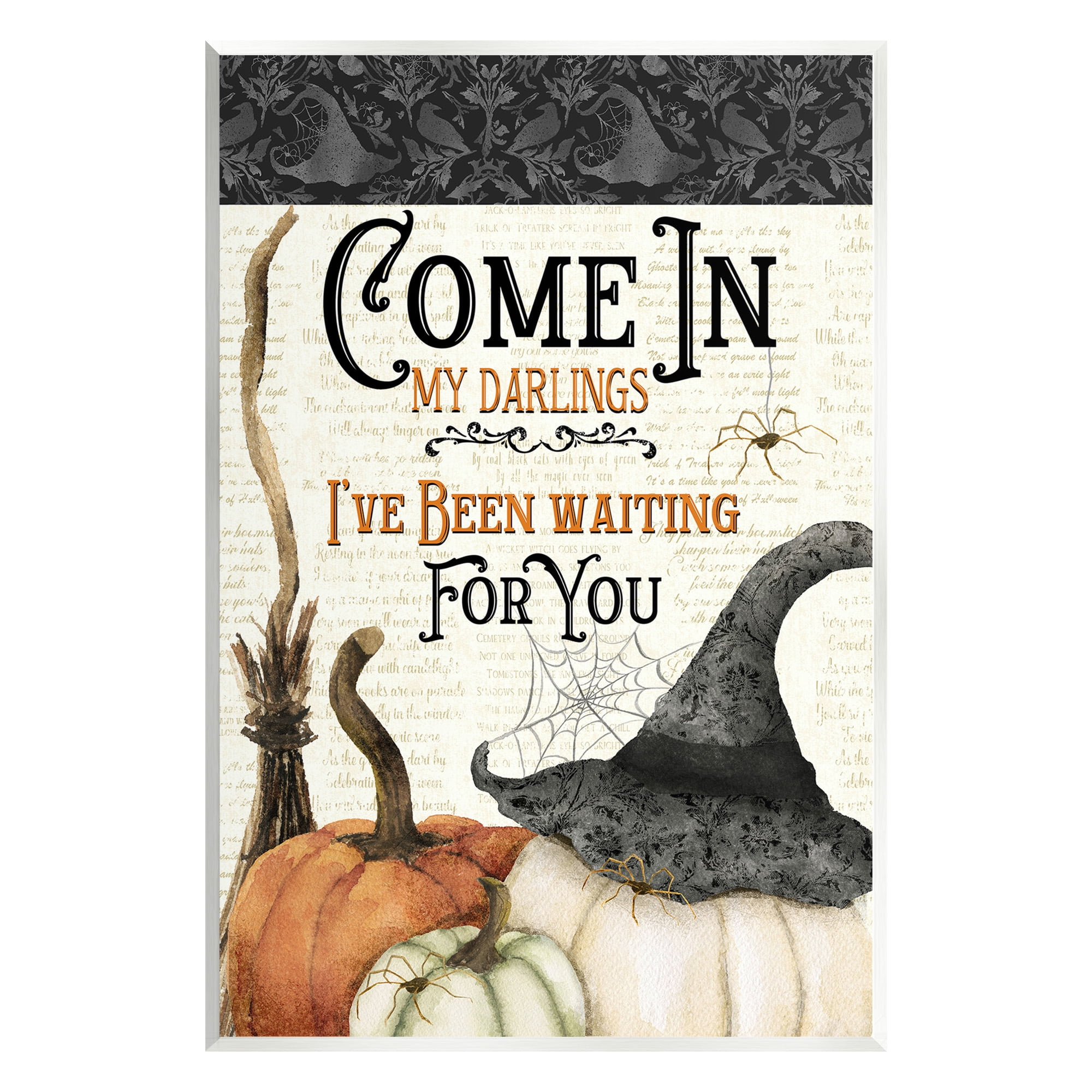 Stupell Industries Spooky Witch Phrase Holiday Painting Unframed Art Print Wall Art, 13 x 19