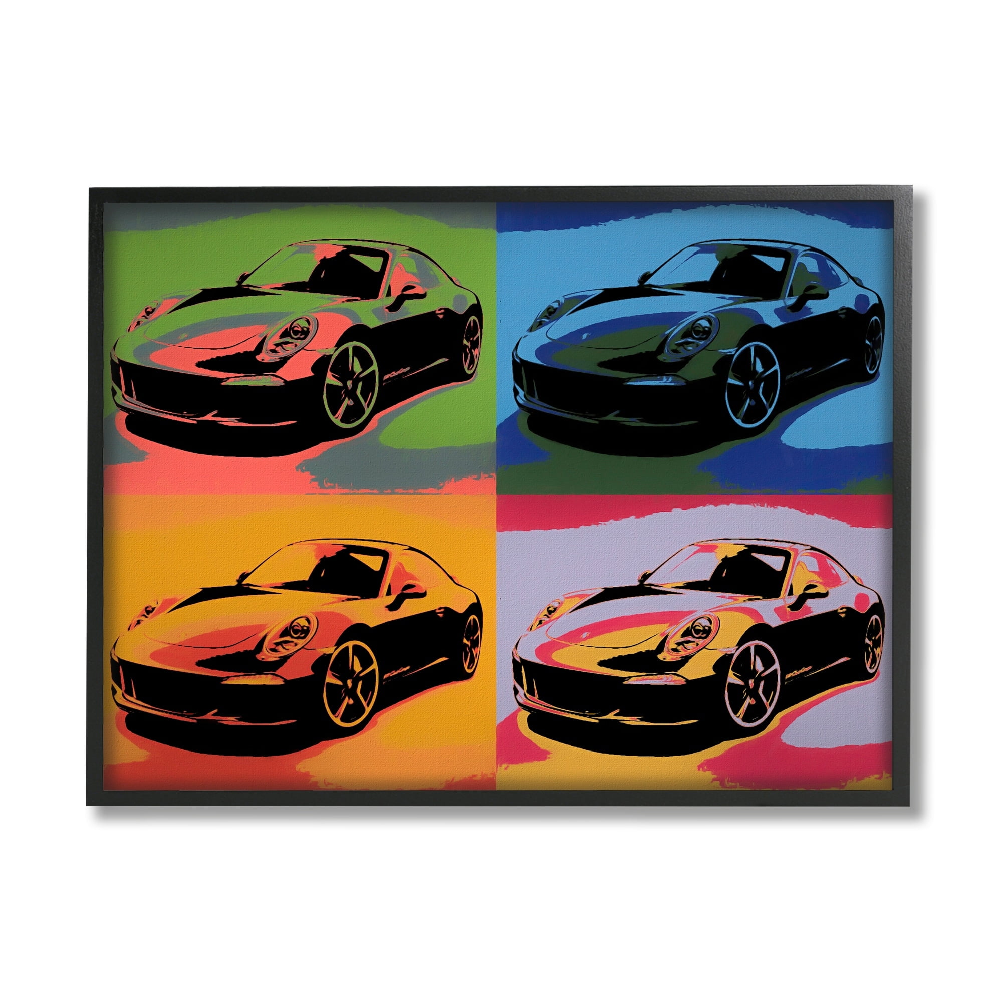 Stupell Industries Sports Car Pop Art Modern Automobile Interpretation, 14 x 11,Design by Daniel Sproul