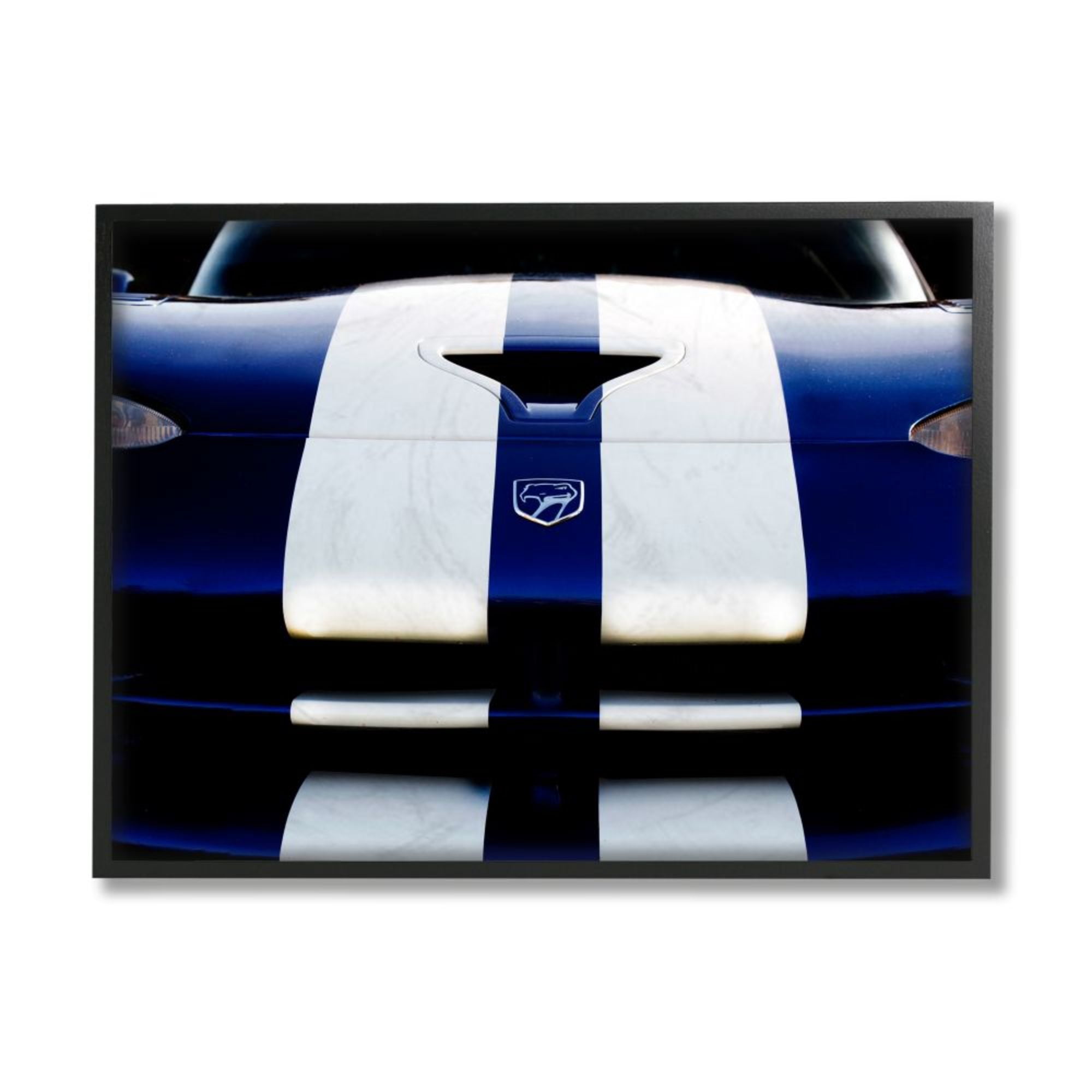 Stupell Industries Sports Car Up Close Blue White Detailing Design by Clive Branson