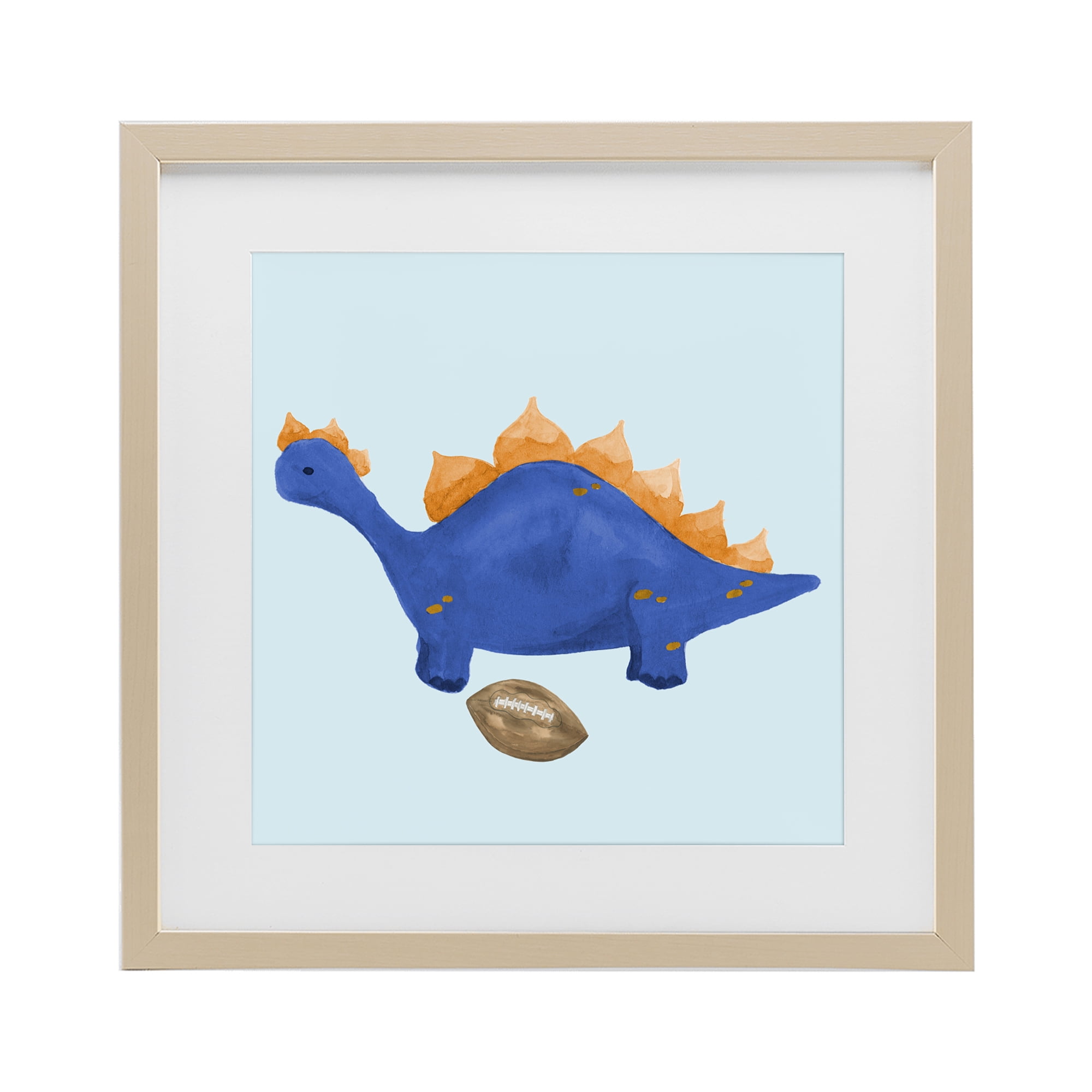 Stupell Industries Sporty Baby Dino Birch Framed Print Under Glass, design by Lucille Price