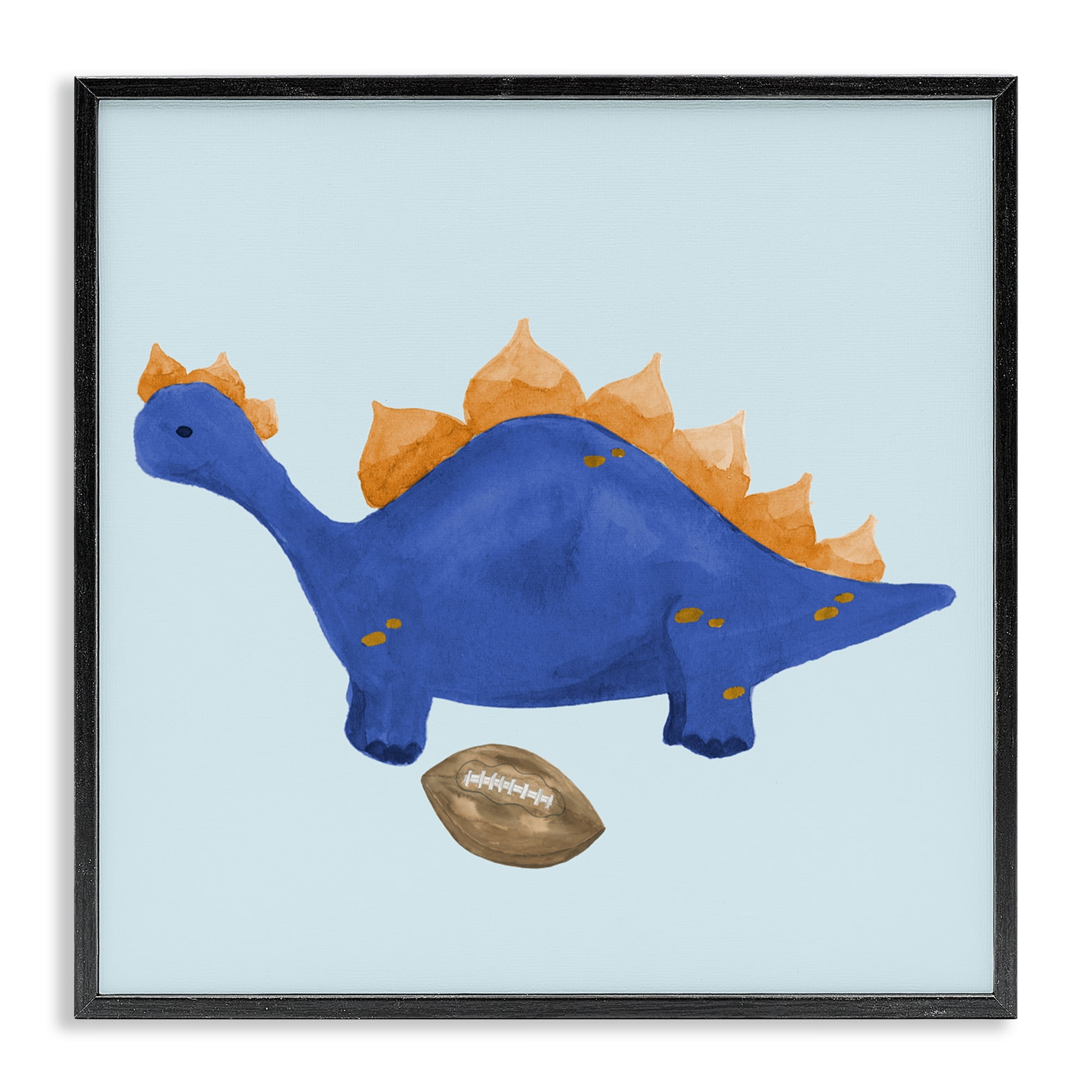 Stupell Industries Sporty Baby Dino Black Framed Giclee Art, design by Lucille Price