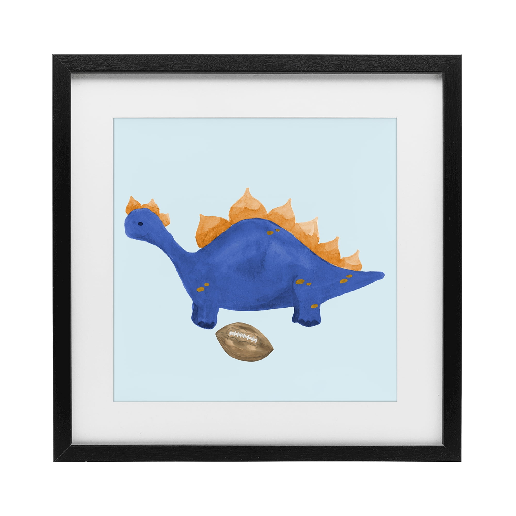 Stupell Industries Sporty Baby Dino Black Framed Print Under Glass, design by Lucille Price