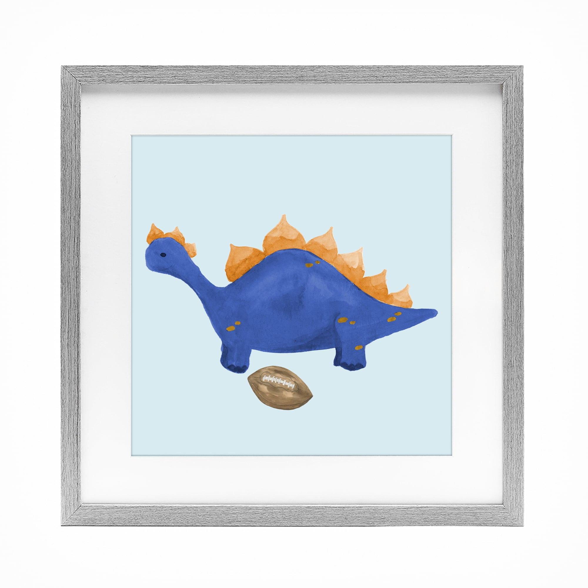 Stupell Industries Sporty Baby Dino Gray Framed Print Under Glass, design by Lucille Price