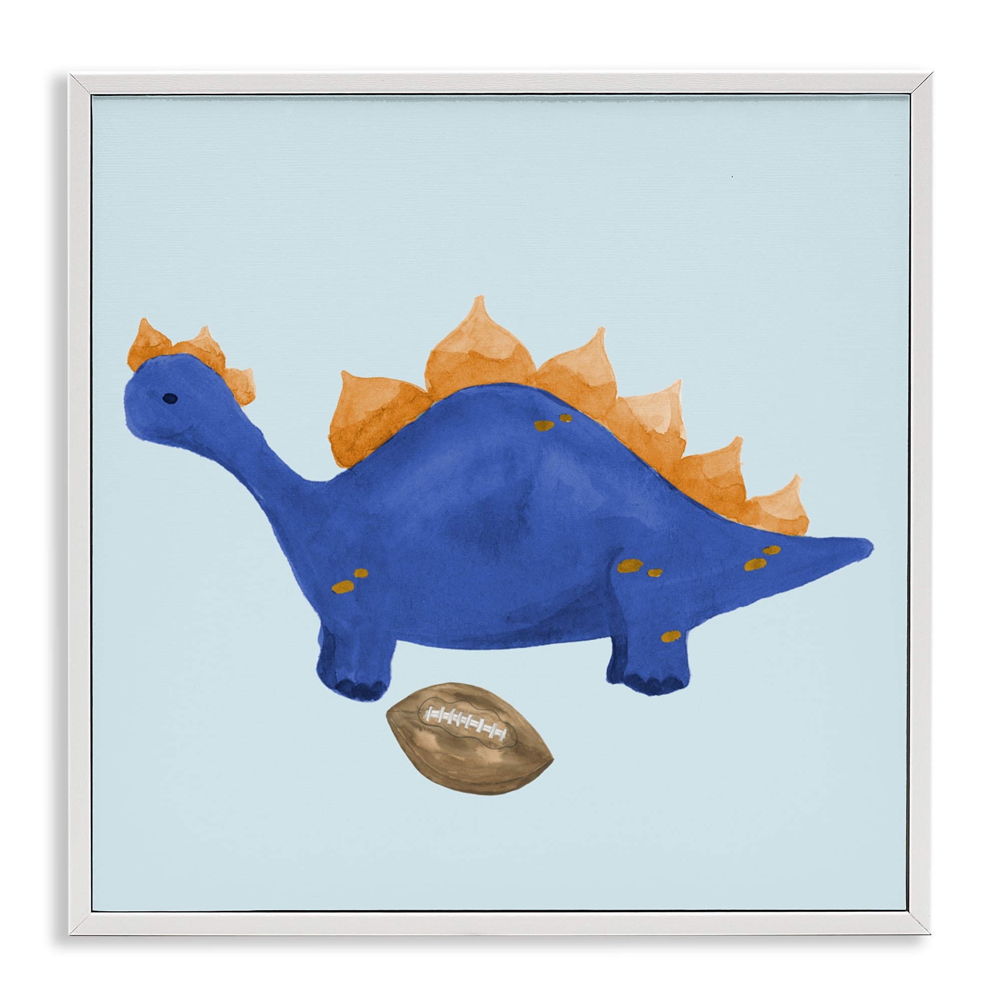 Stupell Industries Sporty Baby Dino White Framed Giclee Art, design by Lucille Price