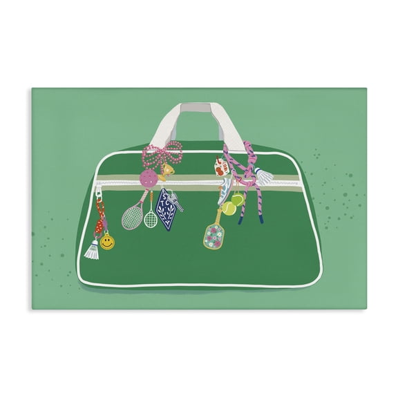 Stupell Industries Sporty Embellished Handbag Fashion Painting Wrapped Canvas Canvas Art Print Wall Art, 36 x 24