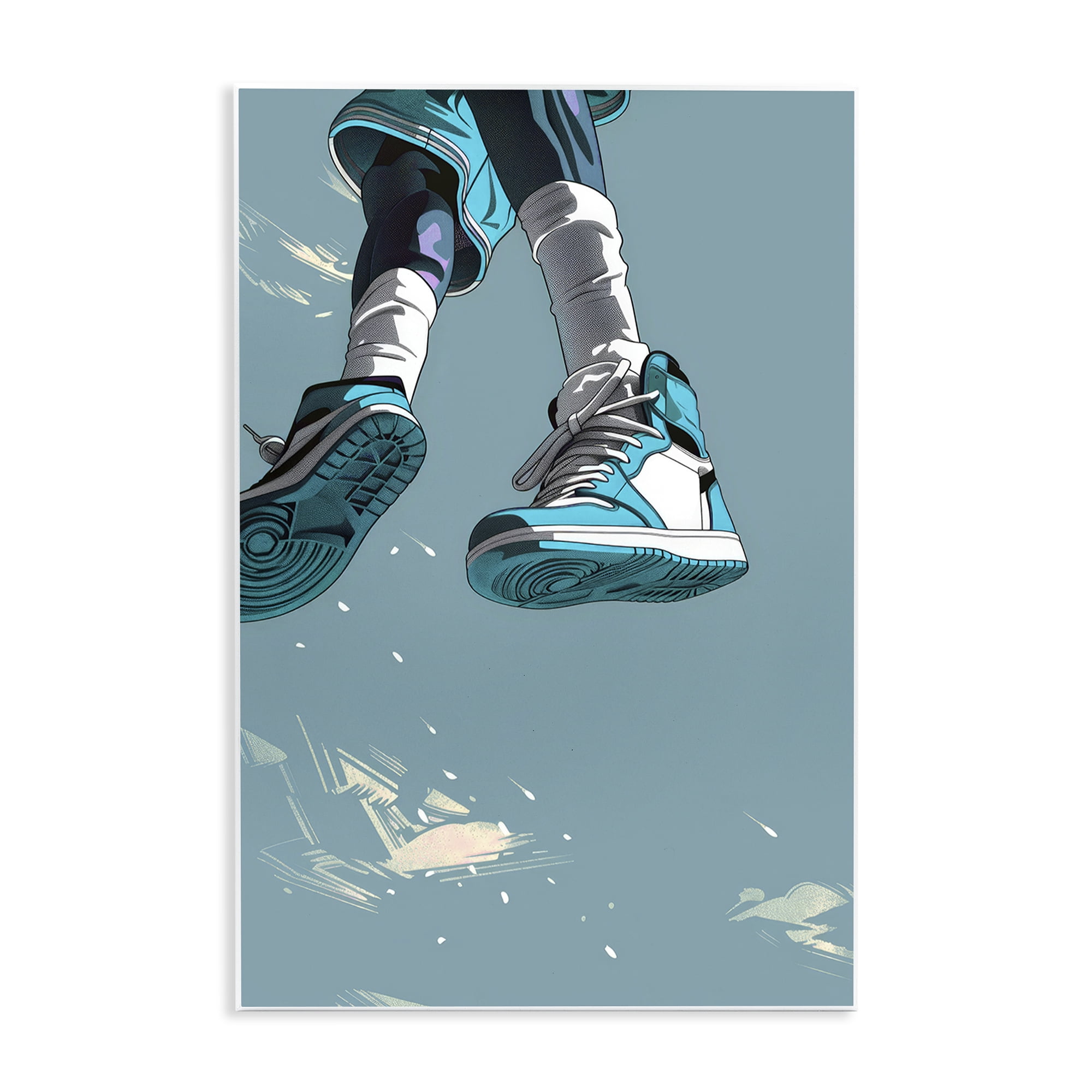 Stupell Industries Sporty Jump with Sneakers Wall Plaque Art, design by Ray Powers