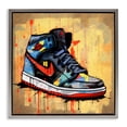 thumbnail image 1 of Stupell Industries Contemporary Sporty Sneaker Drips Gray Floating Frame Canvas Art, 25 x 25, by Creative Studio, 1 of 8