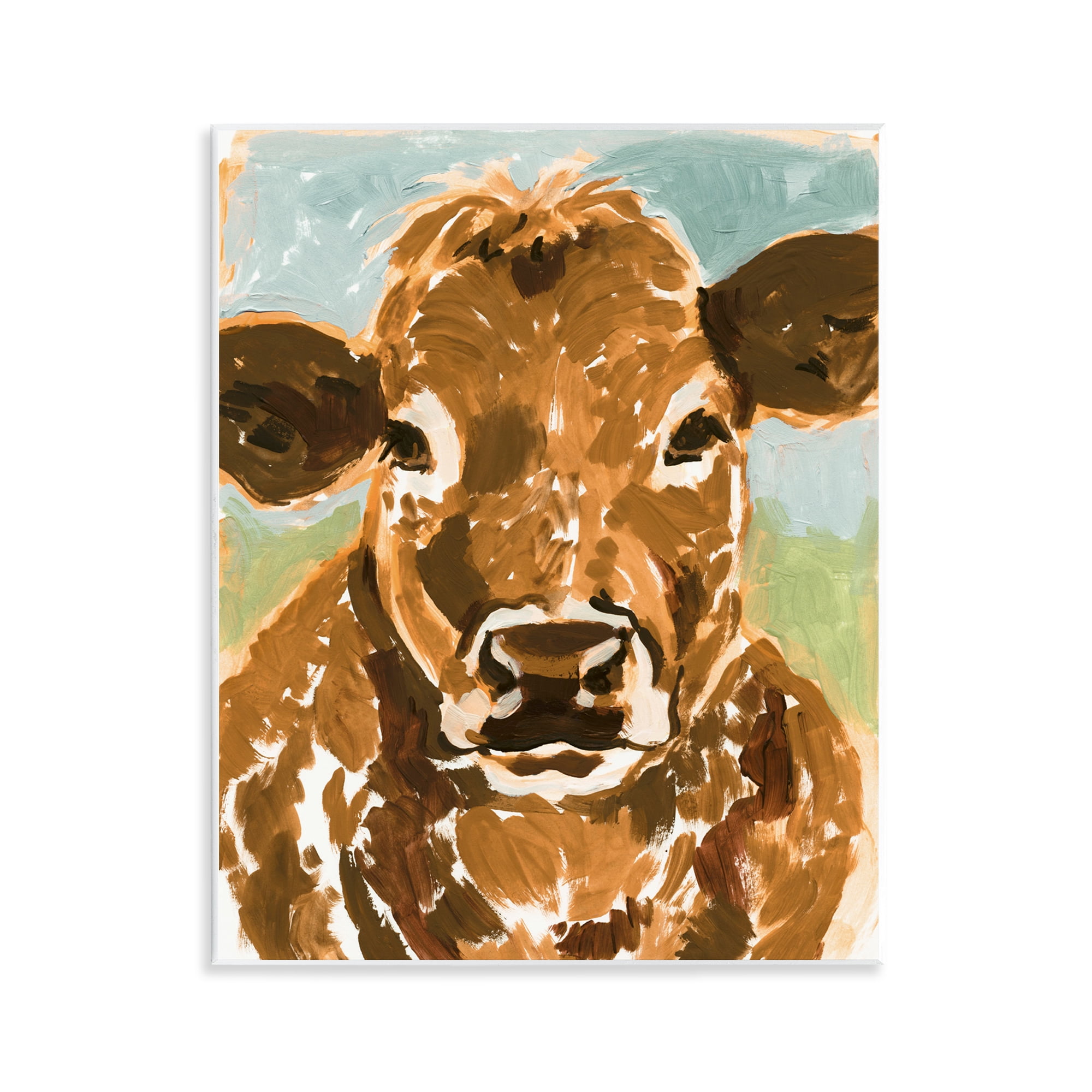 Stupell Industries Spotted Cattle Calf Animals & Insects Painting Unframed Art Print Wall Art, 11 x 14