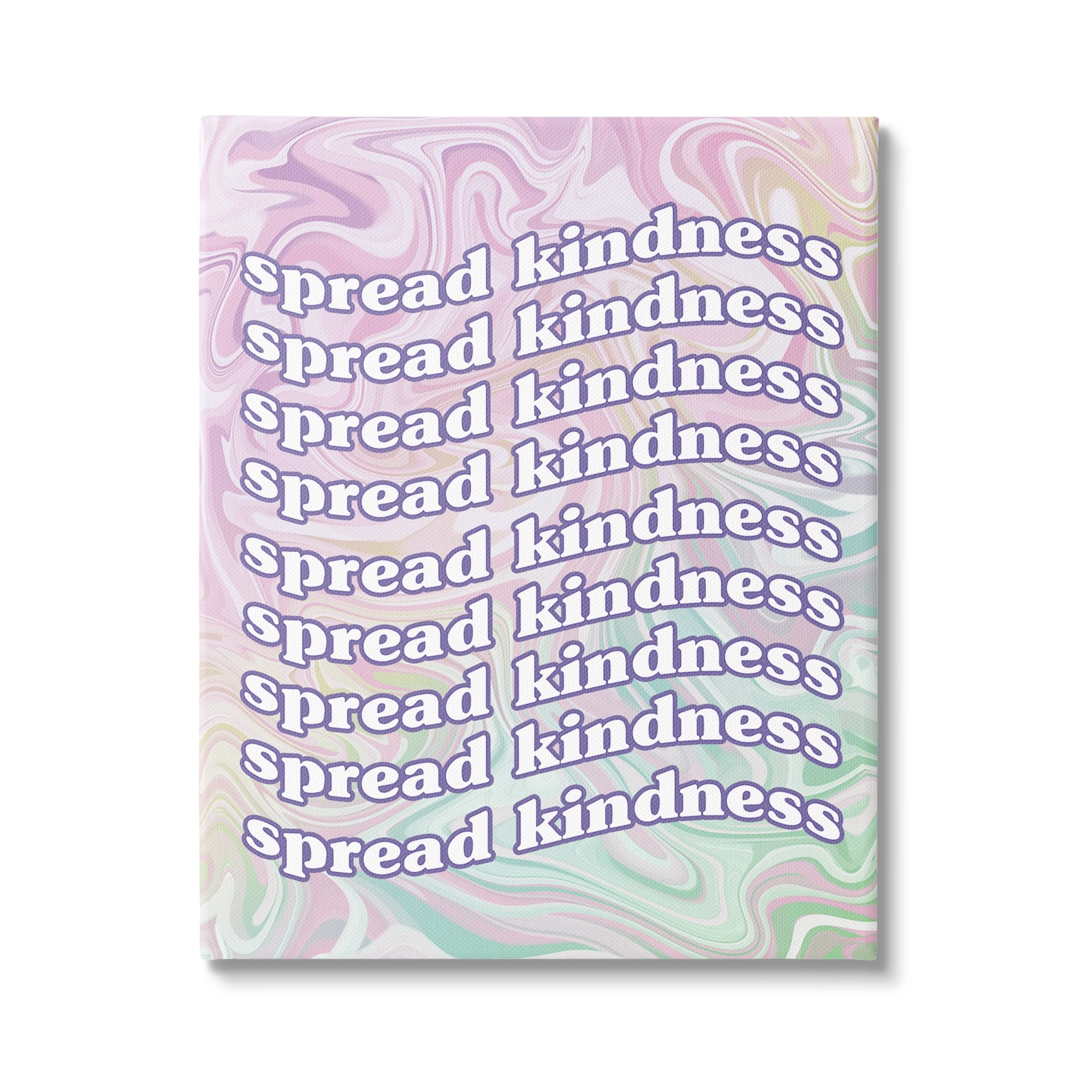 Spread Kindness Pastel Pattern Motivational Canvas Art