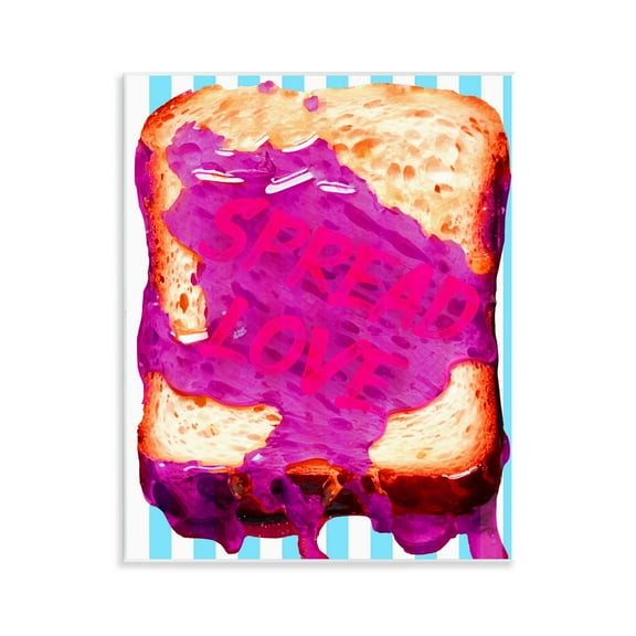 Stupell Industries Spread Love Toast Food & Beverage Painting Unframed Art Print Wall Art, 11 x 14