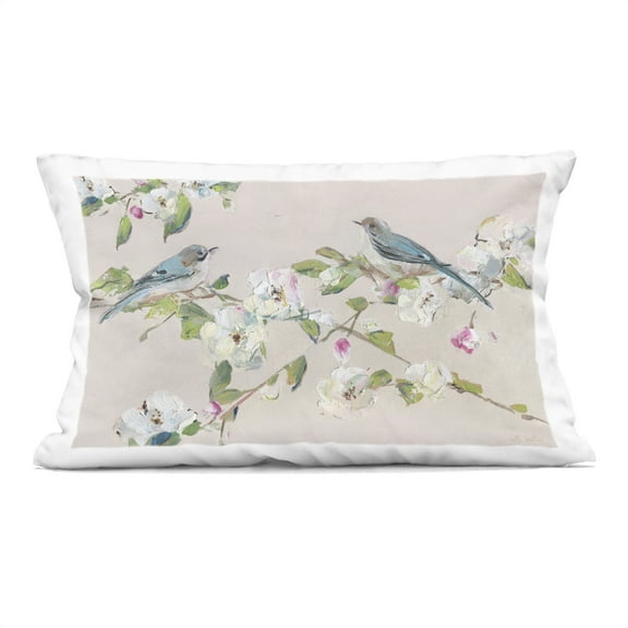 Stupell Industries Spring Apple Blossoms & Birds Decorative Printed Throw Pillow, design by Sally Swatland