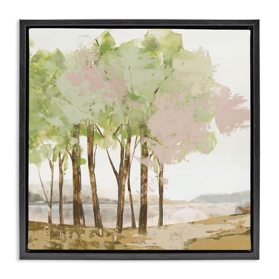 Stupell Industries Spring Awakening Forest Black Framed Floater Canvas Wall Art design by Ian C., 18 x 18