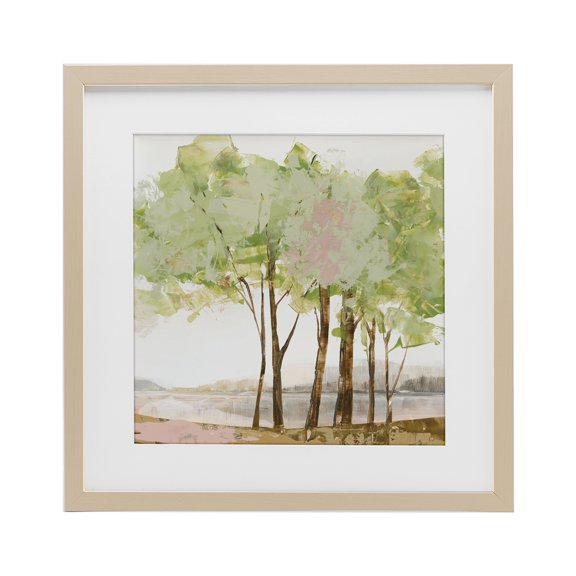 Stupell Industries Spring Awakening Trees Birch Framed Print Under Glass design by Ian C., 13 x 13