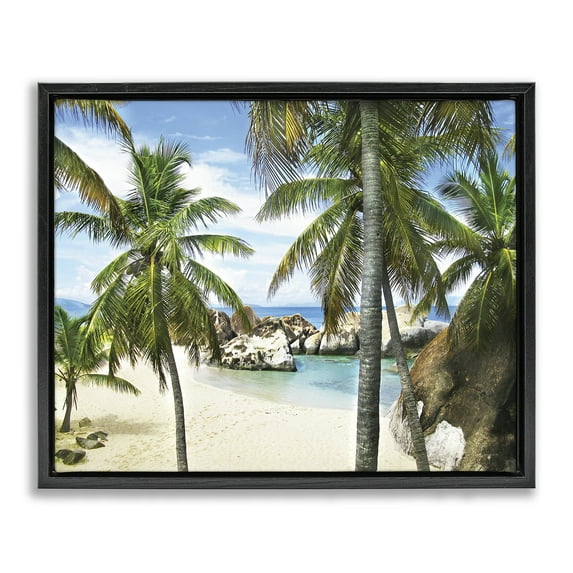 Stupell Industries Spring Bay Hidden Cove Black Framed Floater Canvas Wall Art, design by Seven Trees Design