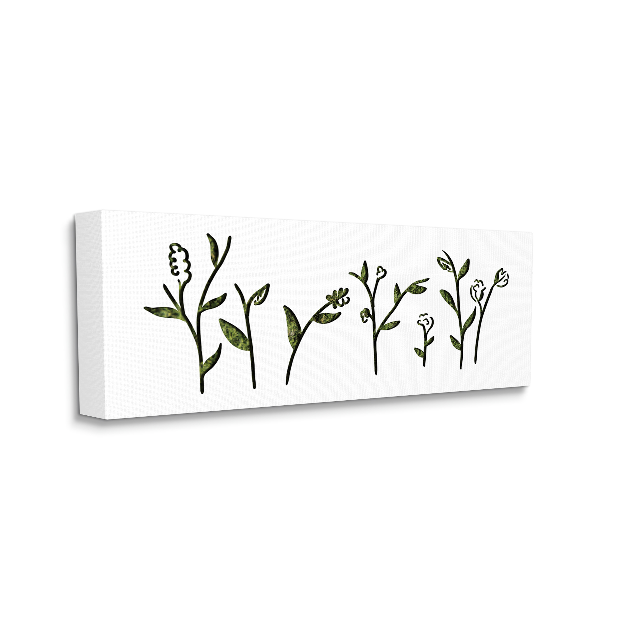 Stupell Industries Spring Bloom Abstract Florals over Grass Pattern Botanical & Floral Painting Gallery Wrapped Canvas Print Wall Art, 20 x 48
