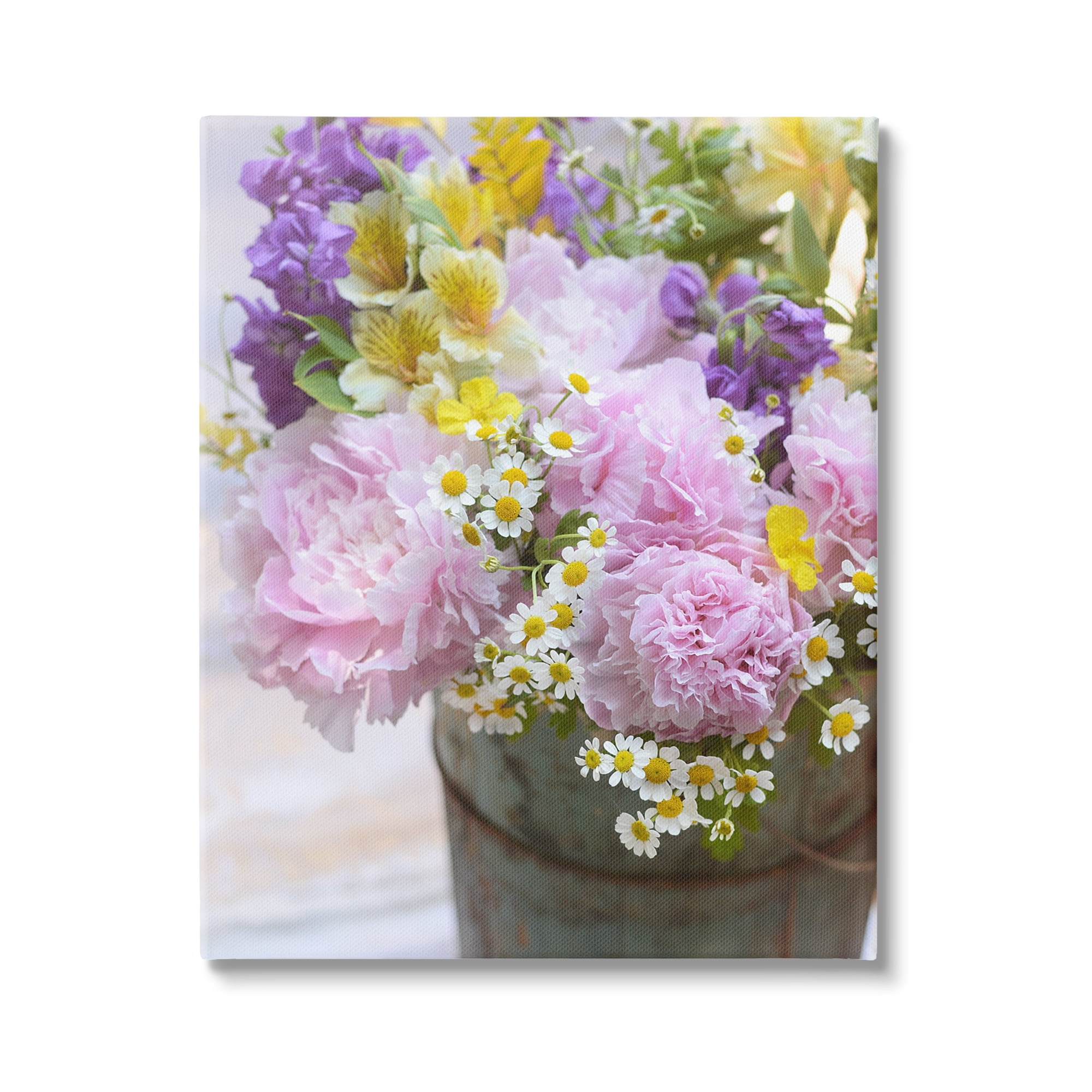Stupell Industries Spring Blooms in Bucket Botanical & Floral Photography Gallery Wrapped Canvas Art Print Wall Art, 36 x 48
