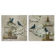 thumbnail image 1 of Stupell Industries Spring Bluebirds Menagerie 2 Piece Canvas Wall Art Set design by Elaine Vollherbst, 17 x 17, 1 of 7