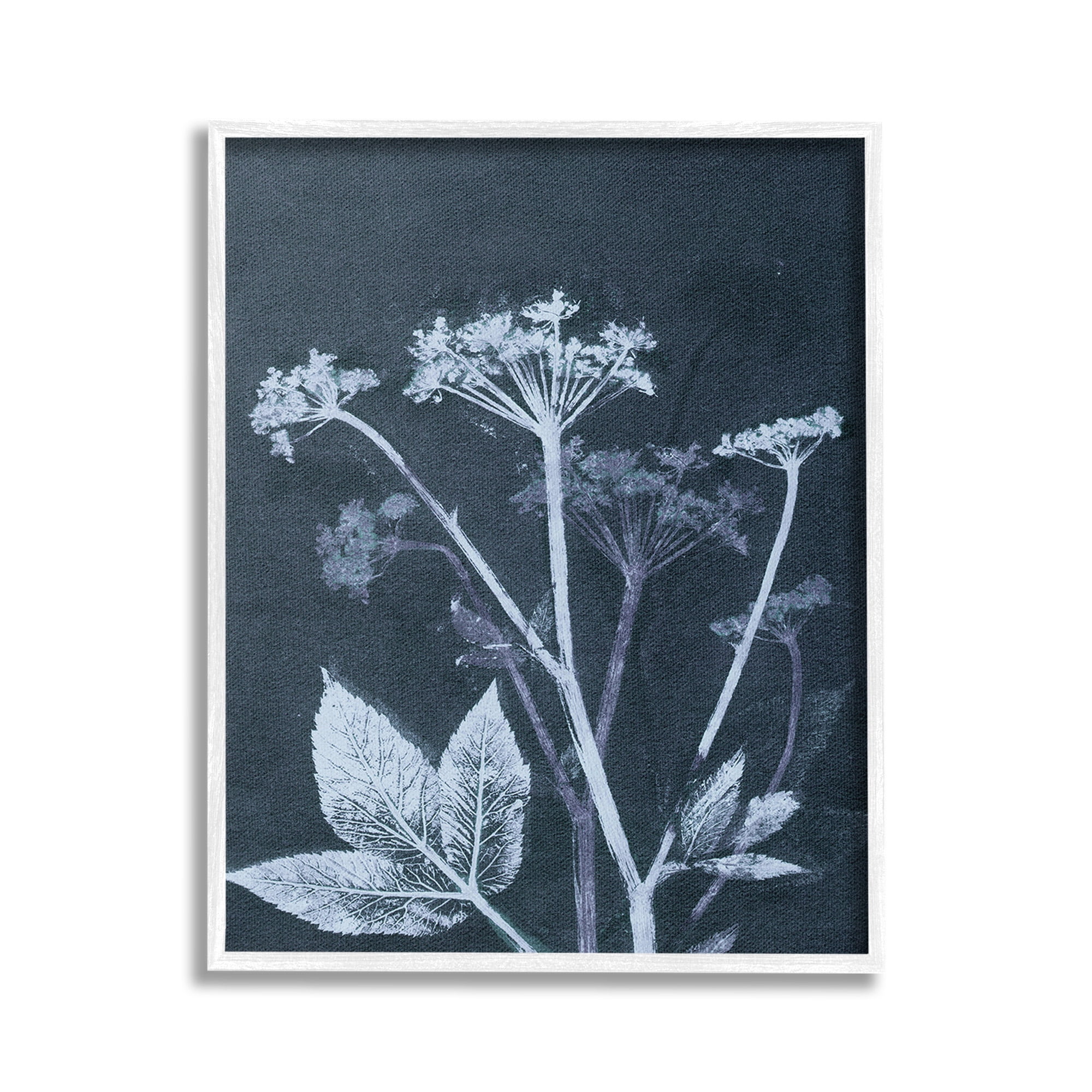 Stupell Industries Spring Botanical Shapes Botanical & Floral Painting White Framed Art Print Wall Art, 16 x 20